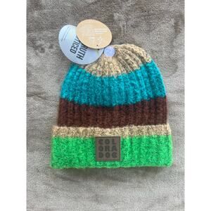 Robin Ruth of the Rockies NWT Striped Colorado Patch Beanie Winter Hat